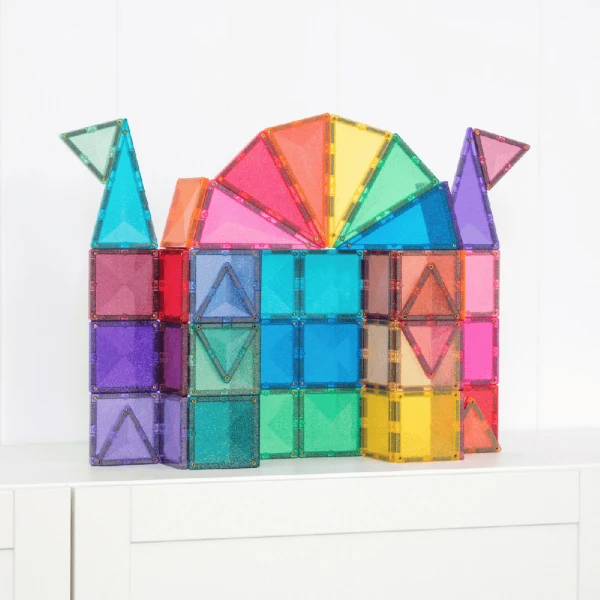 CONNETIX ΜΑΓΝΗΤΙΚΑ ΤΟΥΒΛΑΚΙΑ GLITTER CASTLE 48 τεμ.