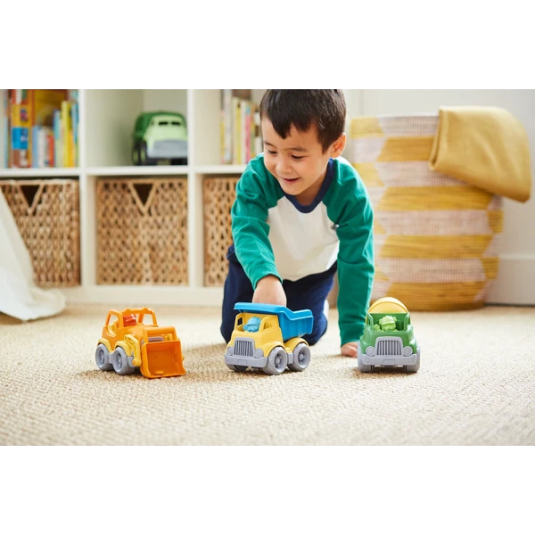 GREEN TOYS ΚΑΤΑΣΚΕΥΑΣΤΙΚΑ ΟΧΗΜΑΤΑ ΣΕΤ 3 τεμ. CST3-1209 - 2 ΣΧΕΔΙΑ