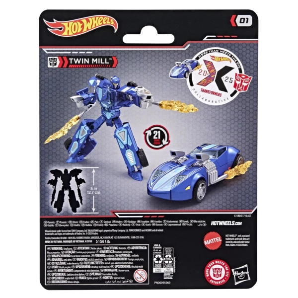 TRANSFORMERS COLLABORATIVE HOT WHEELS X TWIN MILL ΜΕΤΑΤΡΕΠΟΜΕΝΗ ΦΙΓΟΥΡΑ ΔΡΑΣΗΣ 
