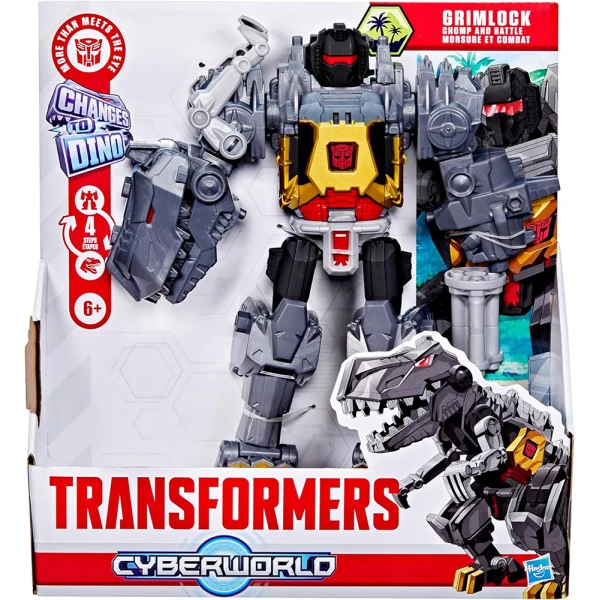 TRANSFORMERS CYBERWORLD CHOMP & BATTLE - FIGURE GRIMLOCK