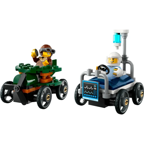 LEGO® CITY ΠΑΚΕΤΟ ΑΓΩΝΙΣΤΙΚΩΝ ΑΥΤΟΚΙΝΗΤΩΝ - ΑΕΡΟΠΛΑΝΟ VS. ΝΟΣΟΚΟΜΕΙΑΚΟ ΚΡΕΒΑΤΙ