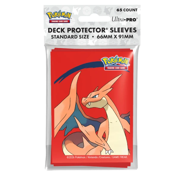 POKEMON MEGA CHARIZARD X DECK PROTECTOR 65CT