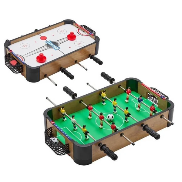 ΞΥΛΙΝΟ ΕΠΙΤΡΑΠΕΖΙΟ ΠΟΔΟΣΦΑΙΡΟ & AIR HOCKEY 2 ΣΕ 1 40,5Χ22Χ7 εκ.