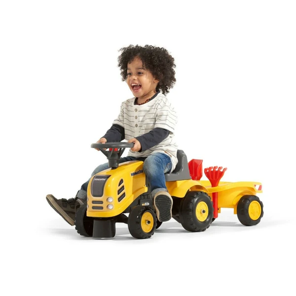 FALK BABY KOMATSU ΤΡΑΚΤΕΡ ΜΕ ΤΡΕΪΛΕΡ ΤΣΟΥΓΚΡΑΝΑ ΚΑΙ ΦΤΥΑΡΙ