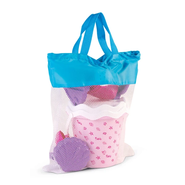BAG WITH BEACH BUCKET SHELLS - 2 COLORS