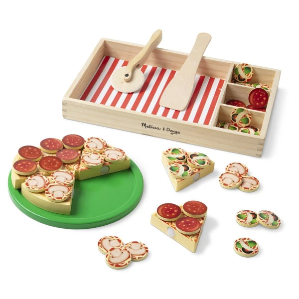 MELISSA & DOUG WOODEN SET PIZZA PARTY