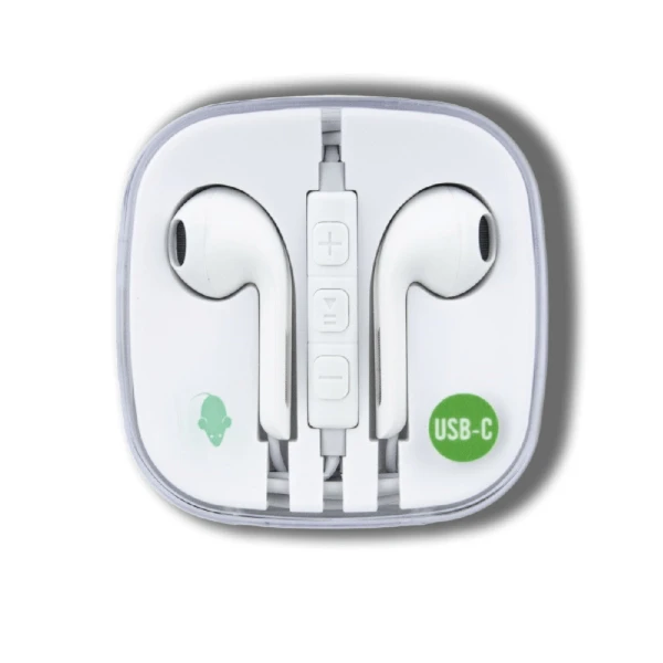 GREEN MOUSE ΑΚΟΥΣΤΙΚΑ ΜΕ USB-C CONNECTOR ΛΕΥΚΟ