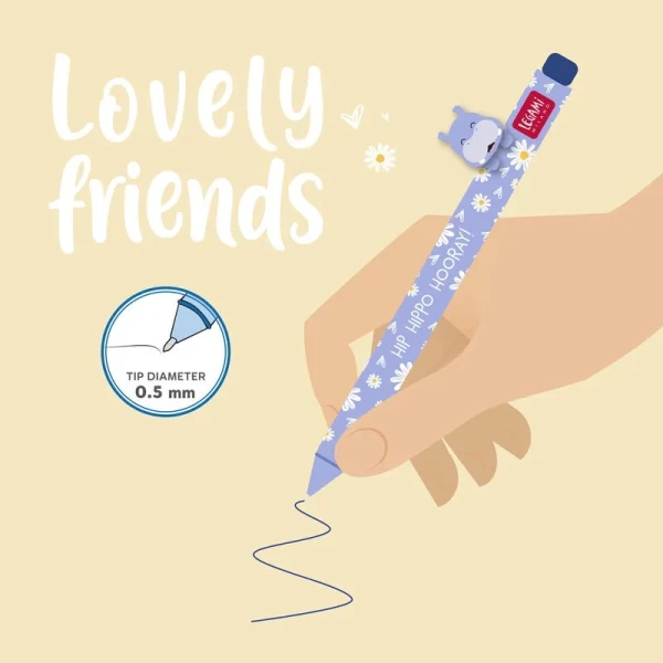 LEGAMI GEL ΣΤΥΛΟ ΜΕ ΖΩΑΚΙ LOVELY FRIENDS - HIPPO