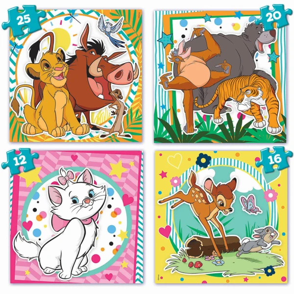 EDUCA PROGRESSIVE CASE PUZZLE 12-16-20-25 pcs DISNEY CLASSIC ANIMALS