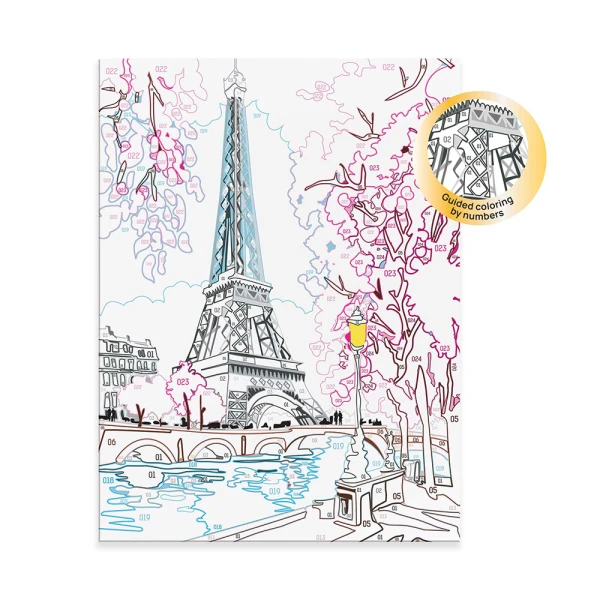 HAPPIHOBBI PAINT & FRAME BY NUMBERS SPRING PARIS FOR 12+ YEARS
