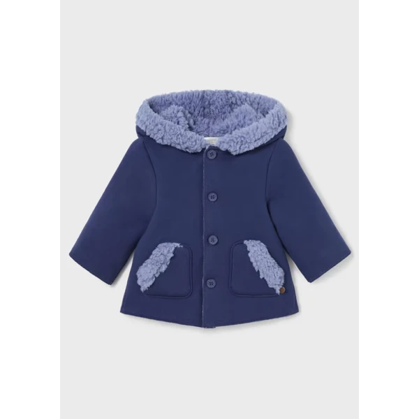 MAYORAL COAT FUR DETAILS DEEP BLUE