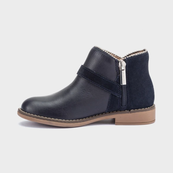 MAYORAL LEATHER BOOTS NAVY BLUE 