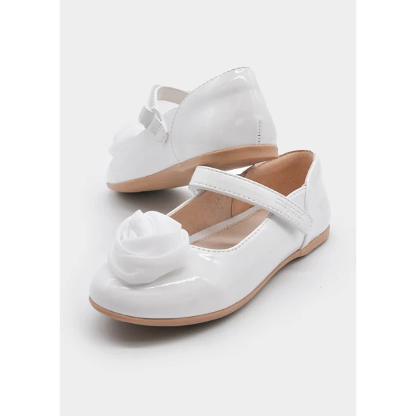 MAYORAL BALLET FLATS PATENT WHITE 