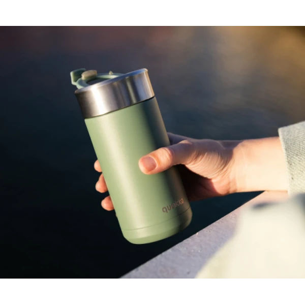 QUOKKA STAINLESS STEEL ΘΕΡΜΟΣ ΚΑΦΕ 400ml BOOST - PINE