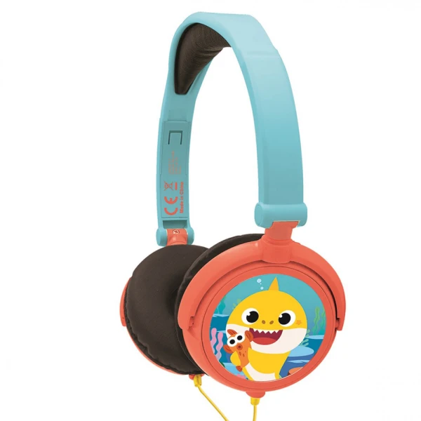 LEXIBOOK BABY SHARK STEREO FOLDABLE HEADPHONES WITH KID-SAFE VOLUME