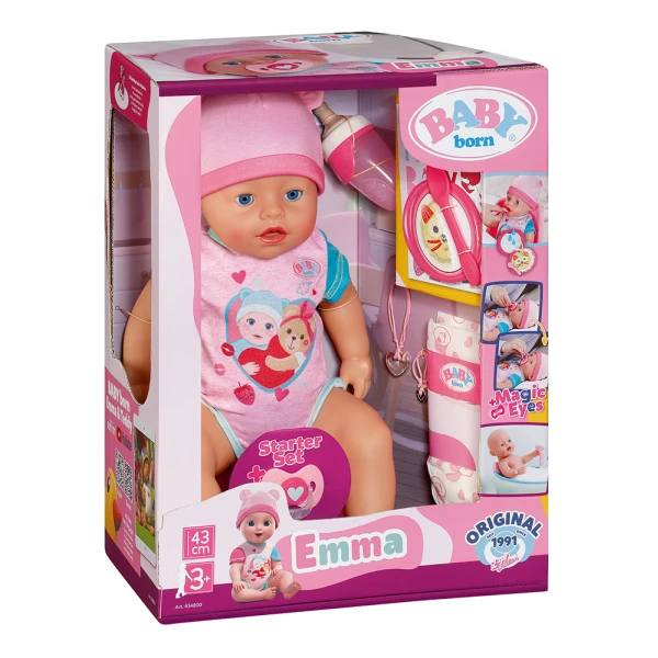 ZAPF CREATION BABY BORN ΔΙΑΔΡΑΣΤΙΚΗ ΚΟΥΚΛΑ ΜΕ ΑΞΕΣΟΥΑΡ ΕΜΜΑ 43 cm 