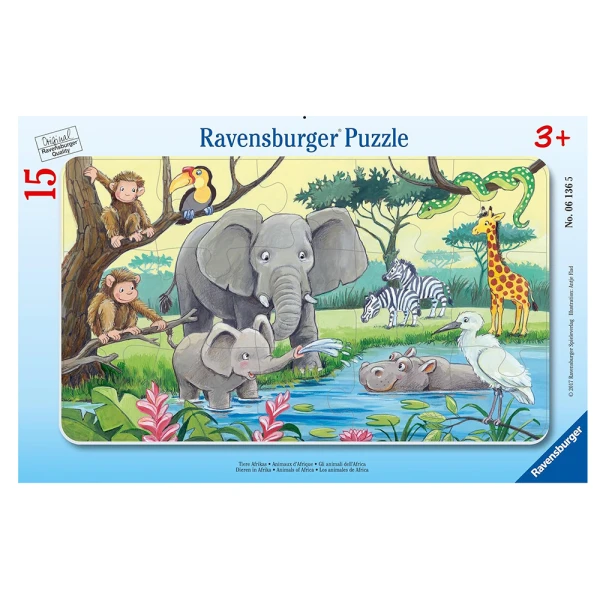 RAVENSBURGER ΠΑΖΛ ΚΑΡΤΕΛΑ 15 τεμ. ΖΩΑ ΤΗΣ ΑΦΡΙΚΗΣ
