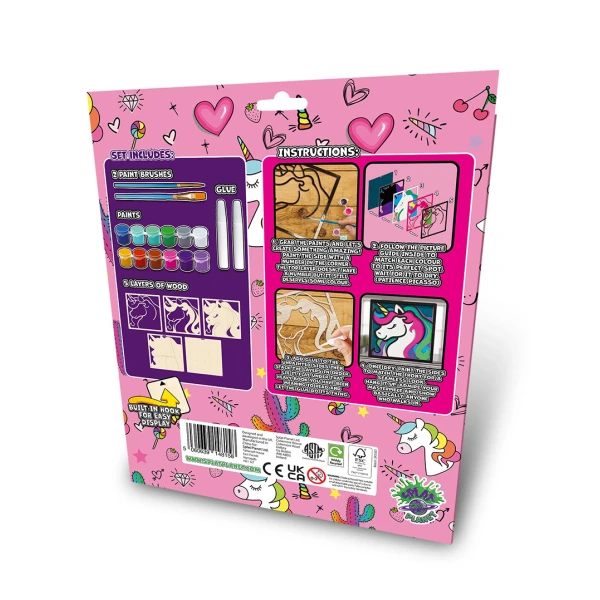 SPLAT PLANET WOODEN 3D PAINT KIT UNICORN