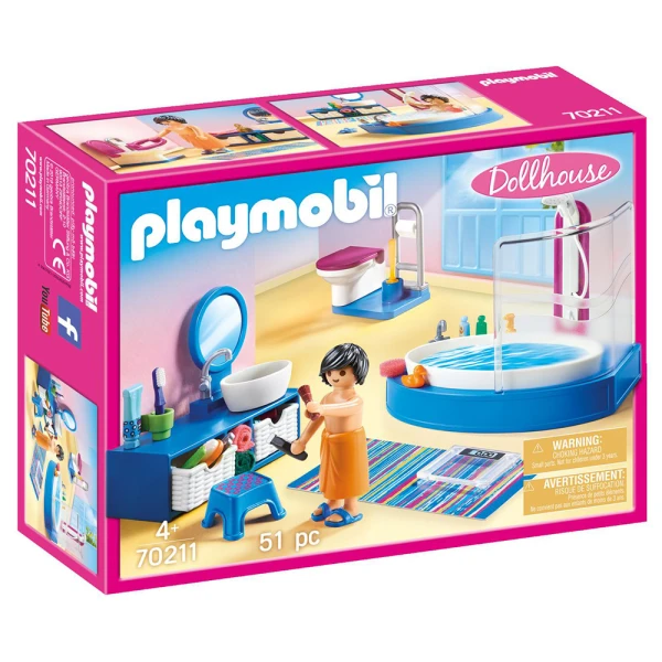 PLAYMOBIL DOLLHOUSE - BATHROOM WITH TUB