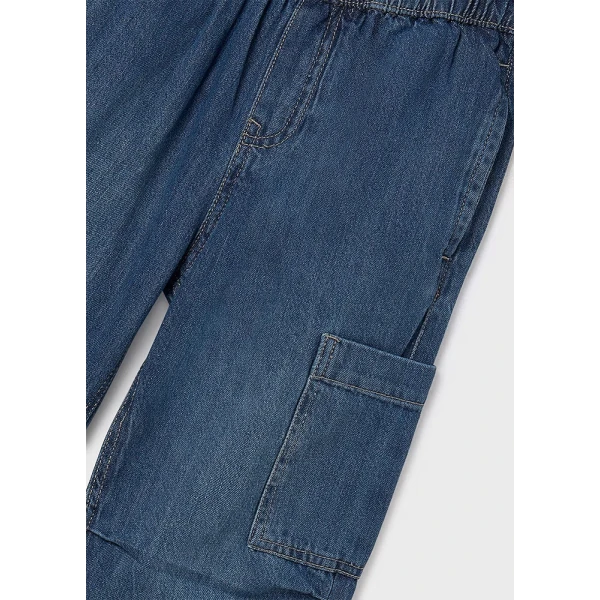 MAYORAL TROUSERS DENIM CARGO PARACHUDENIM 