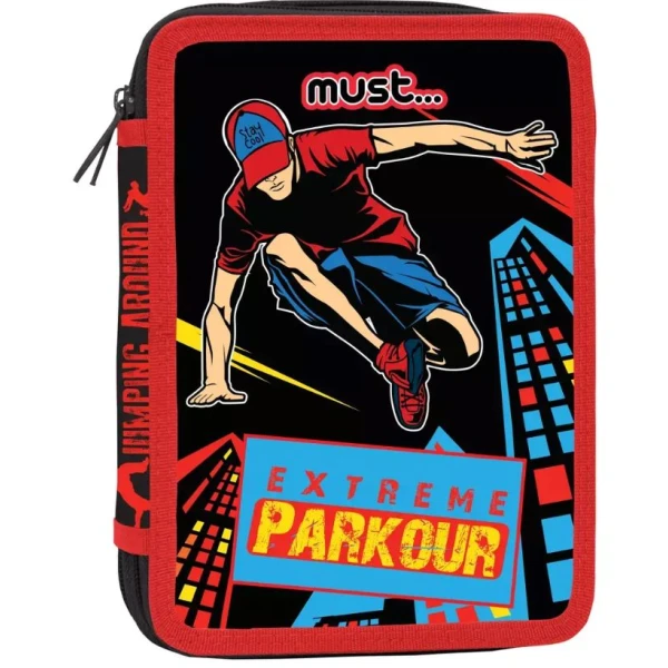 MUST DOUBLE FULL PENCIL CASE 15X5X21 cm EXTREME PARKOUR