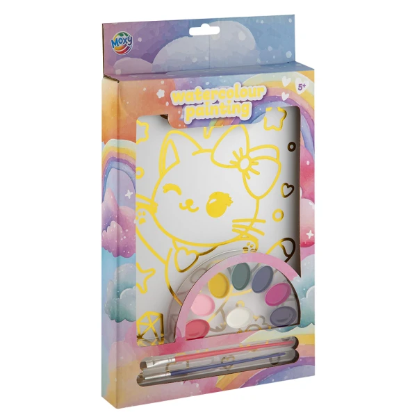 WATERCOLOUR PAINTING SET WITH FOIL DETAILS A4 – 2 DESIGNS