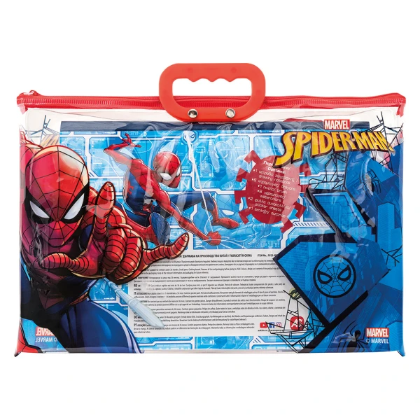 AS DRAWING SET MARVEL SPIDERMAN TRANSPARENT BAG FOR AGES 3+