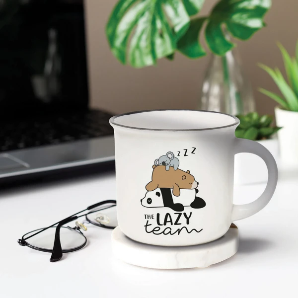 LEGAMI PORCELAIN MUG CUP-PUCCINO 350ml - LAZY TEAM