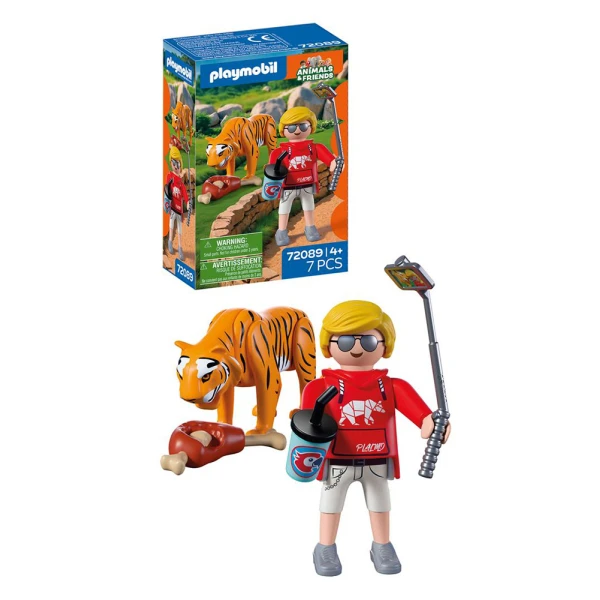 PLAYMOBIL ANIMALS & FRIENDS ΤΙΓΡΗΣ ΚΑΙ ΕΠΙΣΚΕΠΤΗΣ ΠΑΡΚΟΥ