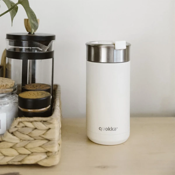 QUOKKA STAINLESS STEEL ΘΕΡΜΟΣ ΚΑΦΕ 400ml BOOST - NUDE
