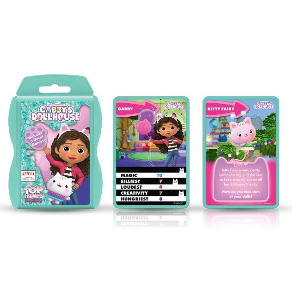 WINNING MOVES CARD GAME TOP TRUMPS JUNIORS - GABBY\'S DOLLHOUSE