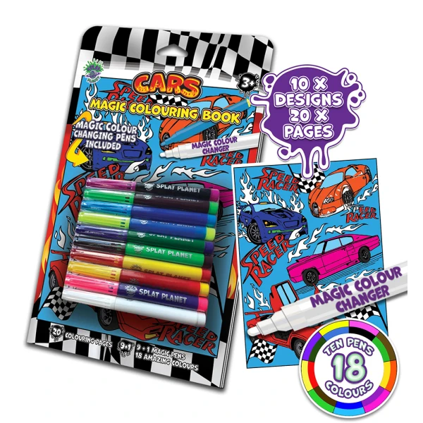 SPLAT PLANET CARS MAGIC COLOURING BOOK