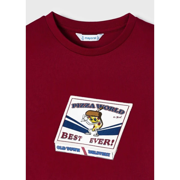 MAYORAL BLOUSE LONG SLEEVES PIZZA RED