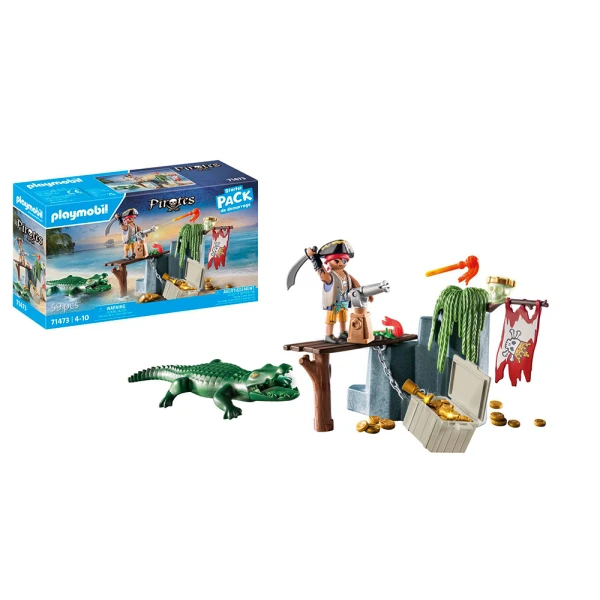 PLAYMOBIL PIRATES STARTER PACK ΠΕΙΡΑΤΗΣ ΜΕ ΑΛΙΓΑΤΟΡΑ
