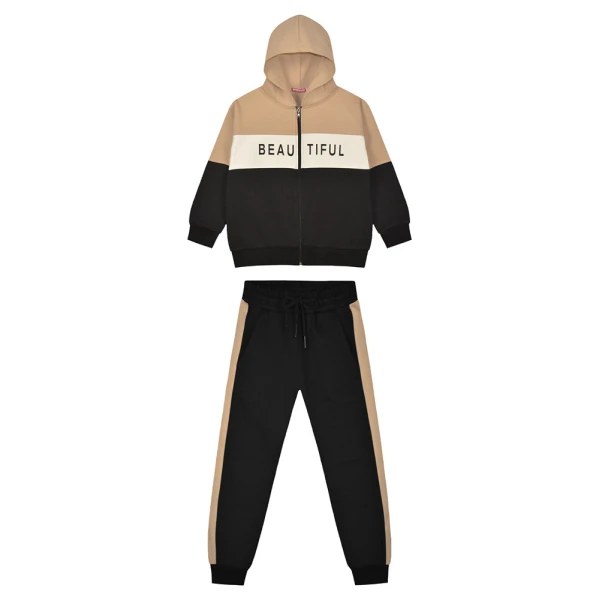 ENERGIERS JOGGING SUIT GIRL BLACK