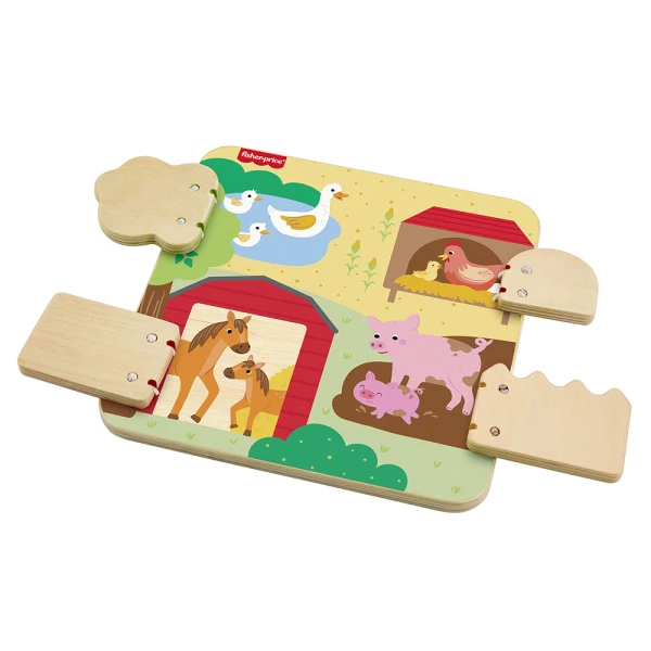 FISHER PRICE ΞΥΛΙΝΟΣ ΠΙΝΑΚΑΣ ΖΩΩΝ ΦΑΡΜΑΣ