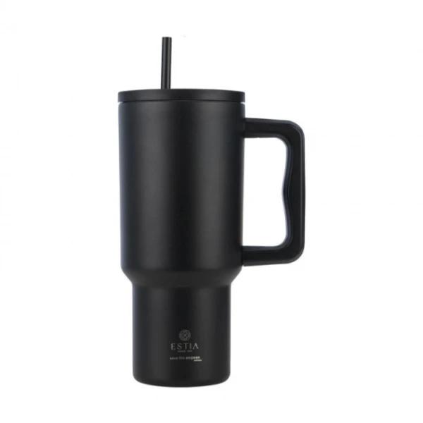 ESTIA HOME ART ΠΟΤΗΡΙ XL 900ml ΜΕ ΚΑΛΑΜΑΚΙ - MIDNIGHT BLACK