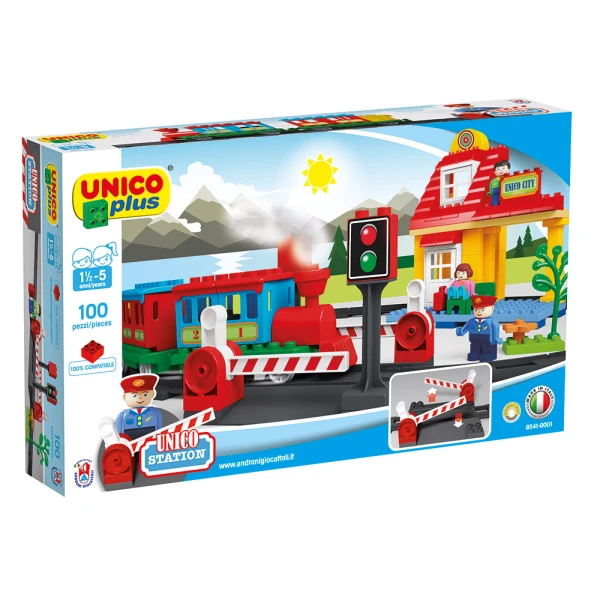 UNICO PLUS BRICKS RAILWAY STATION 100 pcs