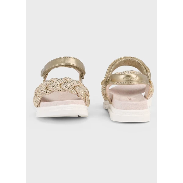 MAYORAL SANDALS BRAID SHINES GOLD  