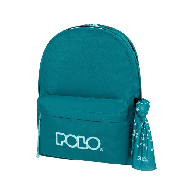 POLO 2026 ΣΑΚΙΔΙΟ ORIGINAL DOUBLE SCARF ΠΕΤΡΟΛ-ΓΑΛΑΖΙΟ