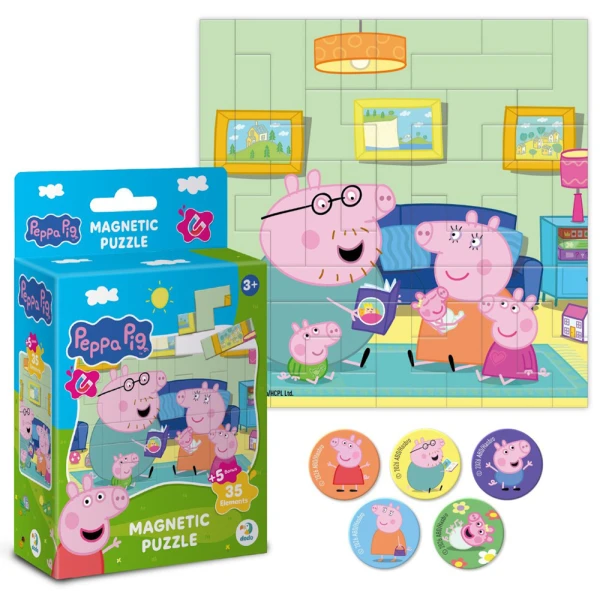 ΜΑΓΝΗΤΙΚA ΠΑΖΛ PEPPA PIG COZY EVENING & WALK WITH FRIENDS