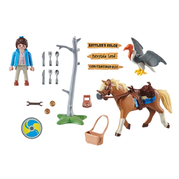 PLAYMOBIL THE MOVIE MARLA AND HER HORSE