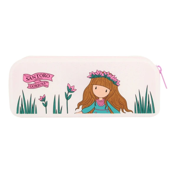 GORJUSS SANTORO GLITTER PENCIL CASE - WILDFLOWER