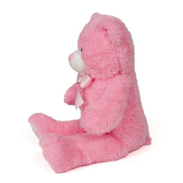 PLUSH PINK BEAR 60 cm WITH BOW