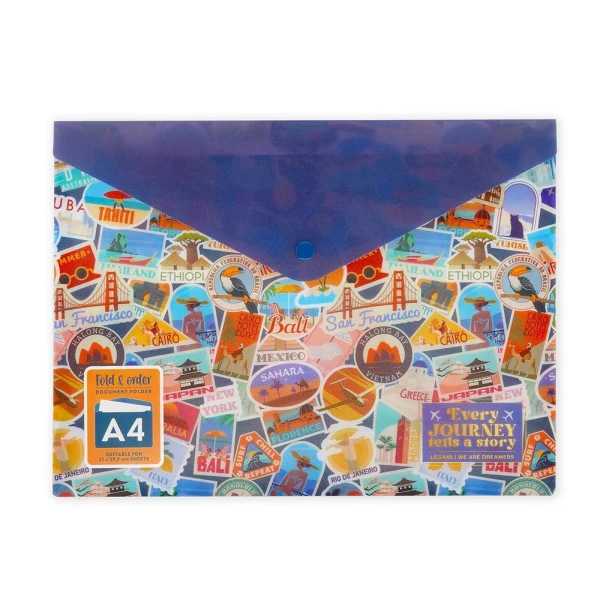 LEGAMI ΦΑΚΕΛΟΣ ΜΕ ΚΟΥΜΠΙ FOLD & ORDER - TRAVEL STICKERS