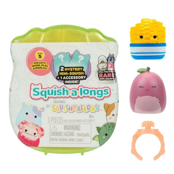 SQUISHMALLOWS SQUISH-A-LONGS ΚΑΨΟΥΛΑ ΕΚΠΛΗΞΗ ΜΕ 2 ΦΙΓΟΥΡΕΣ W5
