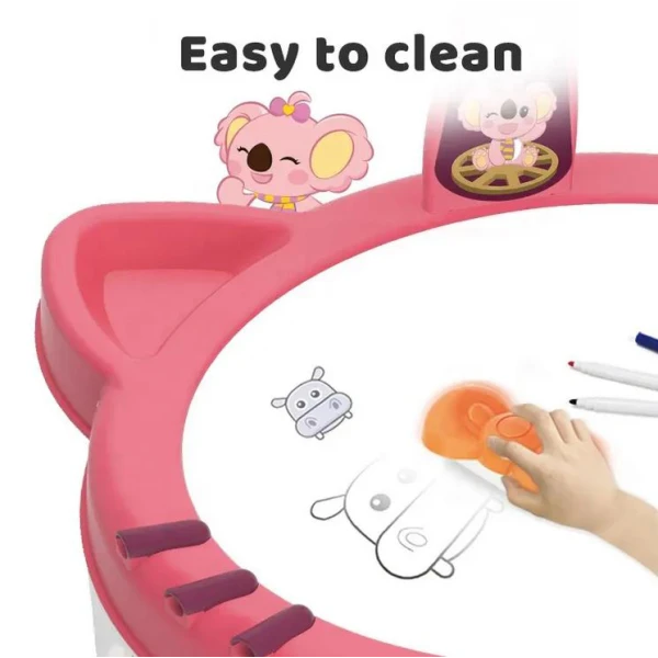 LARGE PINK PROJECTOR WITH LEGS MANY DESIGNS AND LIGHT