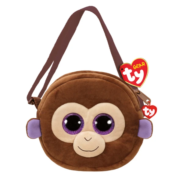 TY FASHION COCONUT PLUSH PURSE MONKEY BROWN