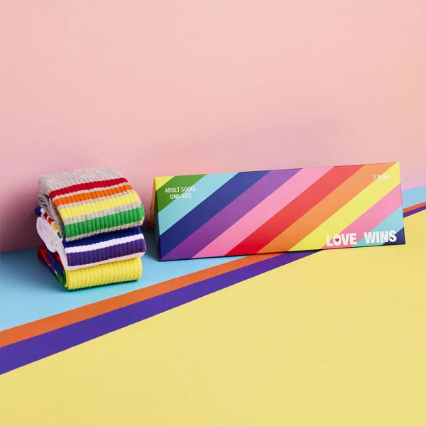 BOXT SOCKS UNISEX SOCKS Νο 39-44 RAINBOW LOVE WINS