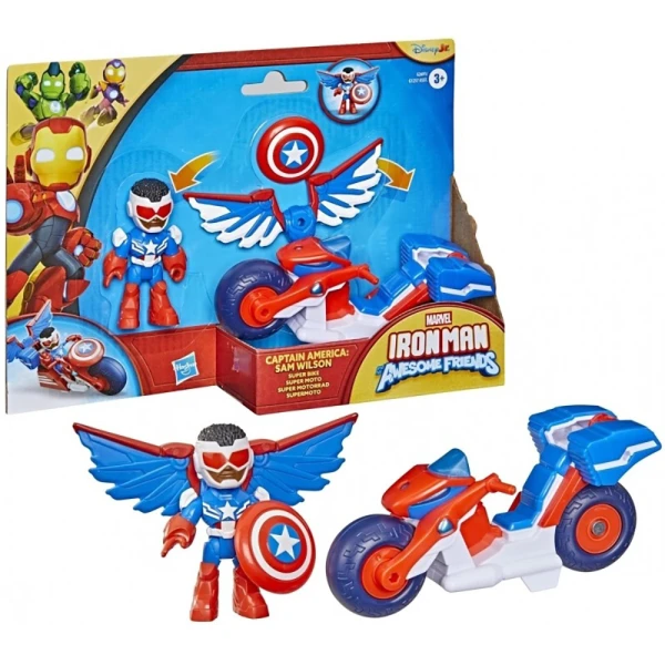 MARVEL IRON MAN AND HIS AWESOME FRIENDS CAPTAIN AMERICA SUPER BIKE